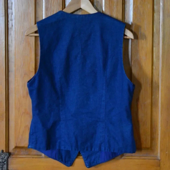Handmade Denim Patchwork  Vest - Picture 2 of 9